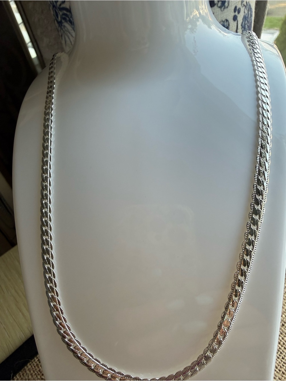 Silver Men’s Cuban Link Chain Necklace - Classic Stainless Style